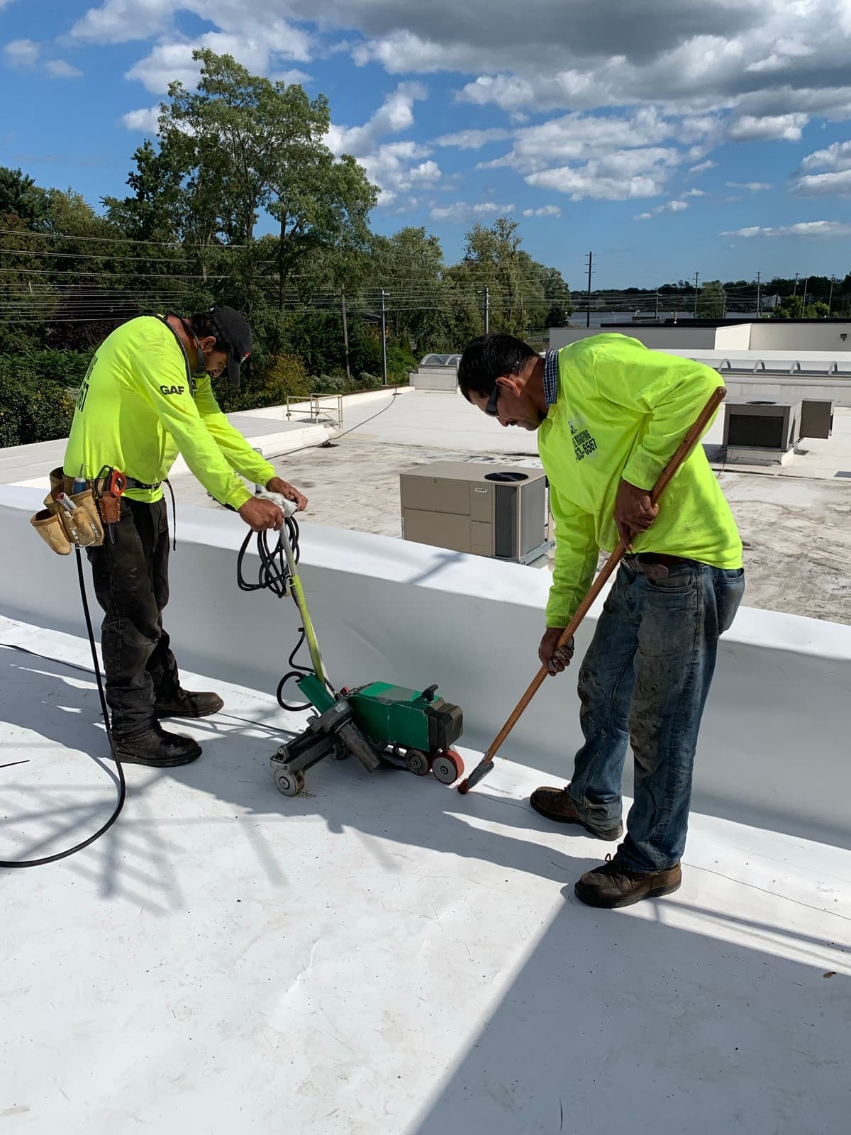 Commercial re-roof project in New Jersey