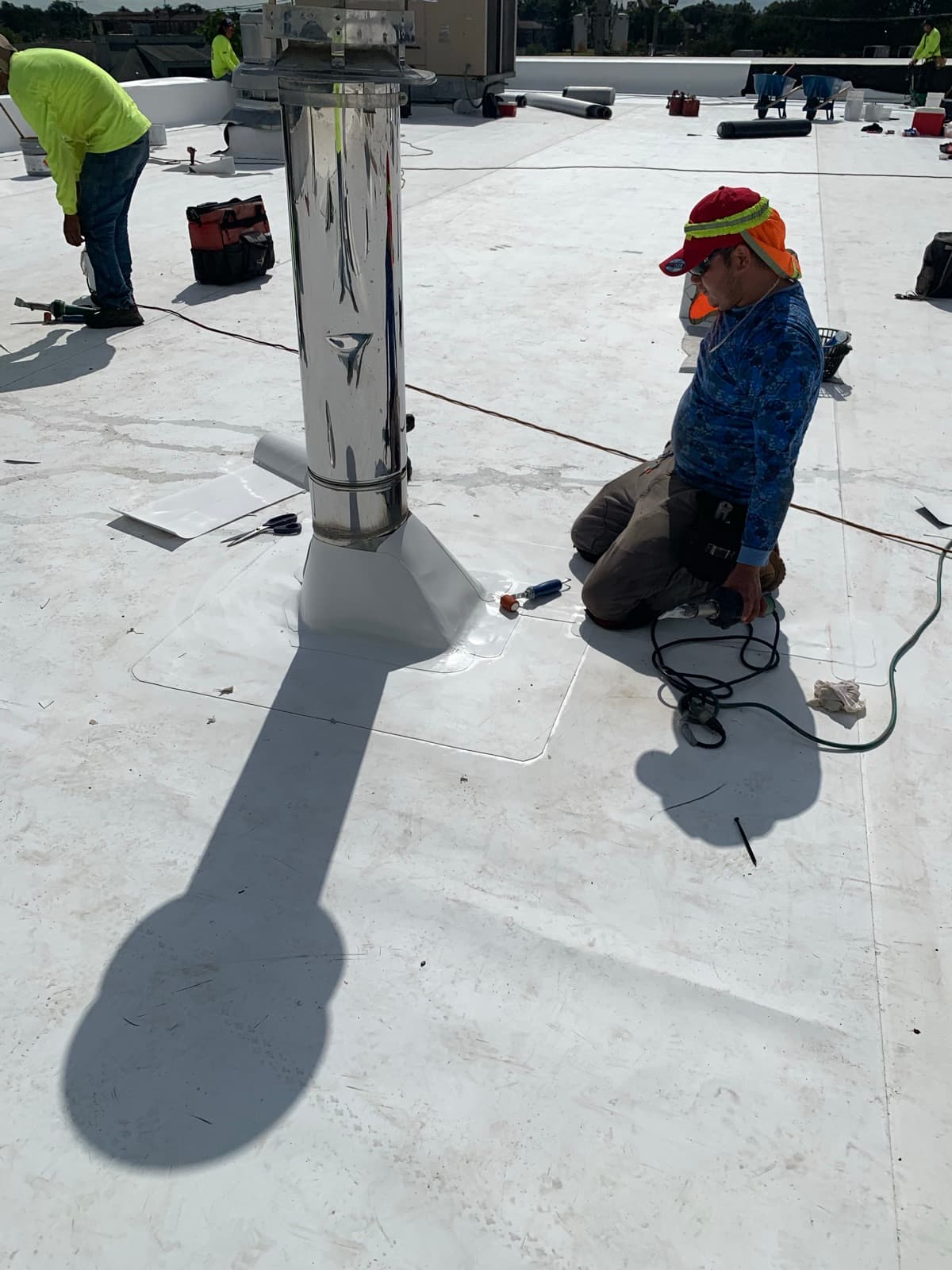 Commercial roof detailing project in New Jersey